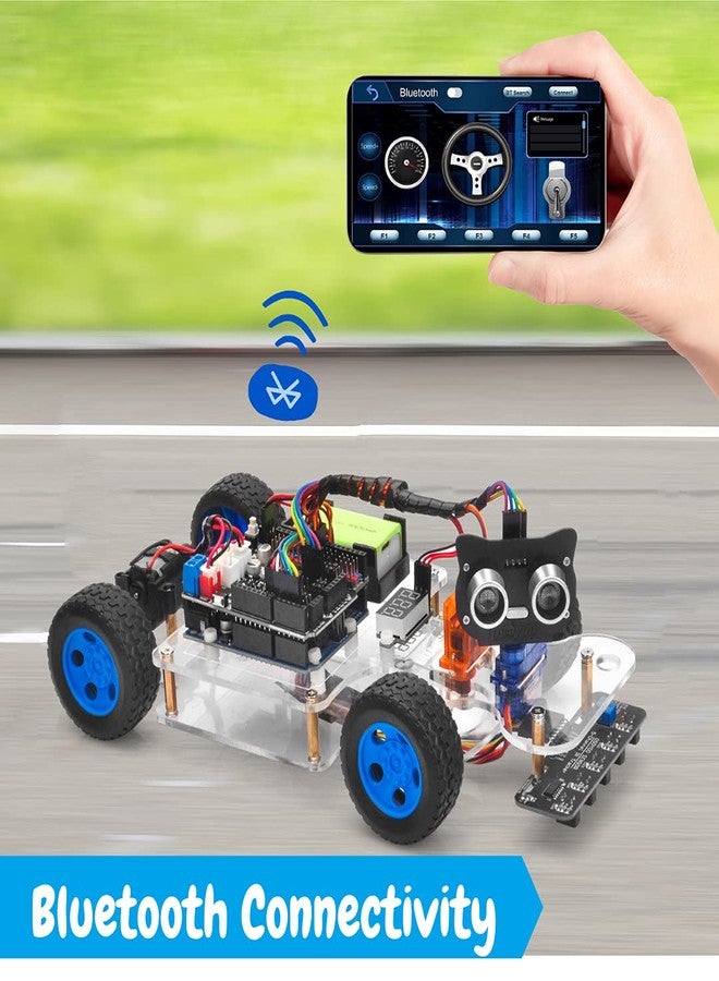OSOYOO Robot Rc Smart Car DIY Kit to Build for Adults Teens with Servo Power Steering Motor, WiFi, Bluetooth, Code Programmable Compatible with Arduino - Image 5