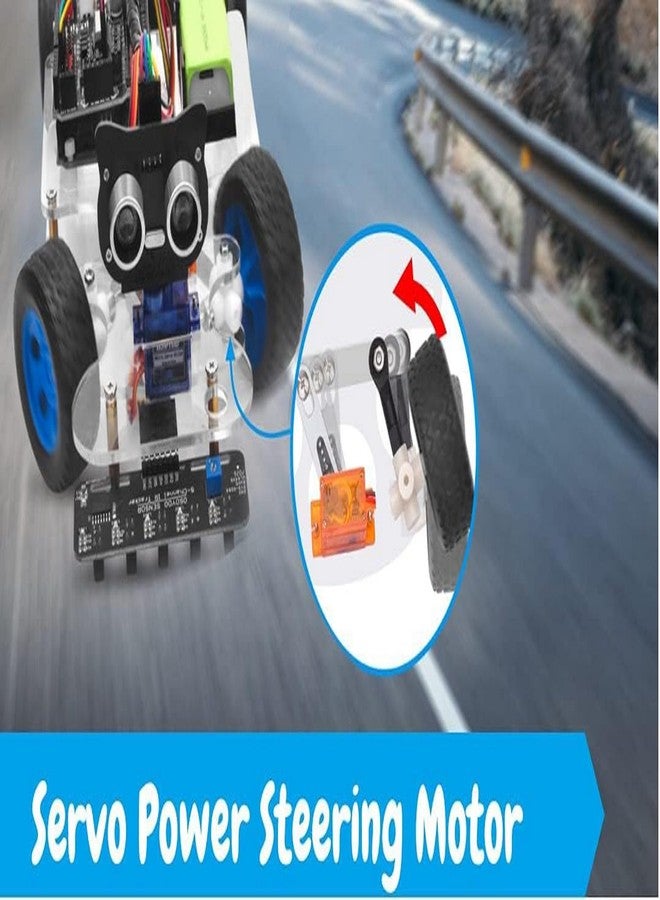 OSOYOO Robot Rc Smart Car DIY Kit to Build for Adults Teens with Servo Power Steering Motor, WiFi, Bluetooth, Code Programmable Compatible with Arduino - Image 2