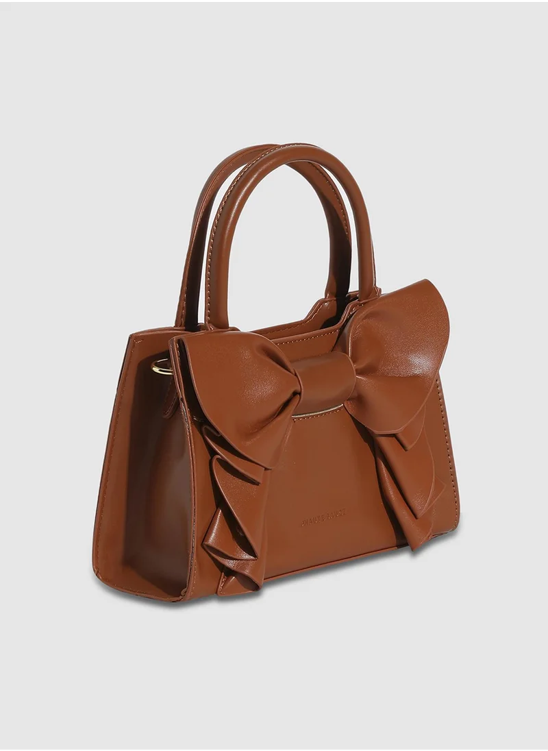 صوص هاوت Bow Mini Handbag - Brown