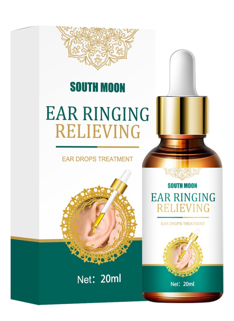 SOUTH MOON 20ml Ear Ringing Relieving Ear Drops Tinnitus Deafness Ear Swelling Ear Discharge Otitis Media Ear Fluid Best Ear Drops for Swimmers' Ears  - Image 1