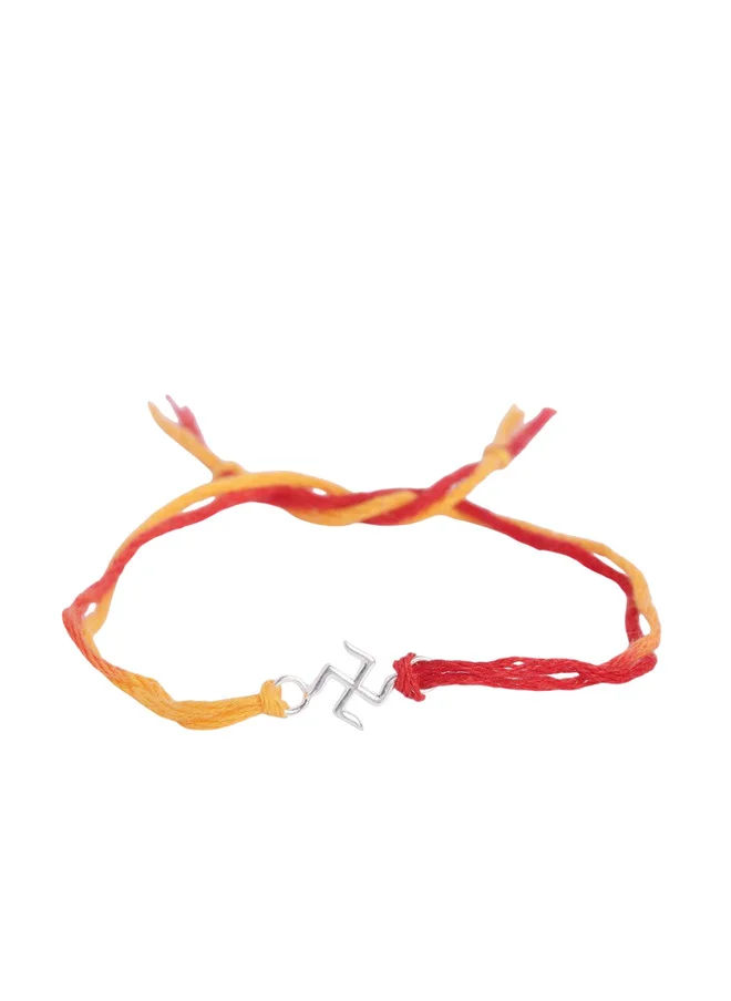 بونكيدز BONKIDS Kids 925 Silver Swastik Thread Rakhi