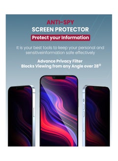 Moxedo Moxedo Ultra Shield Tempered Glass Screen Protector Privacy 9H Hardness Full Coverage Anti-Spy Protection with Auto-Align Easy Applicator Compatible for iPhone 13 Pro Max 6.7 inch  - Image 3