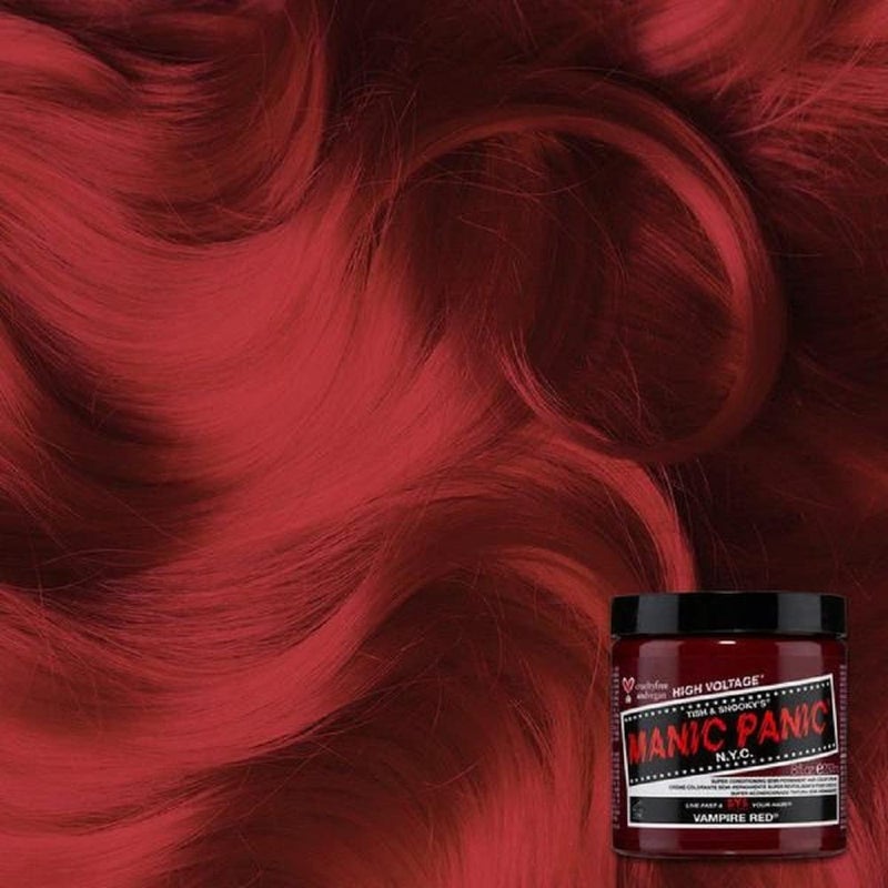 MANIC PANIC Classic Vampire Red Semi Permanent Hair Color - Deep Blood Red Hair Dye for Women & Men That Lasts 4-6 Weeks - Vegan, Ammonia & Cruelty-Free - Create & Mix Custom Shades (4oz / 2pk) - Image 2
