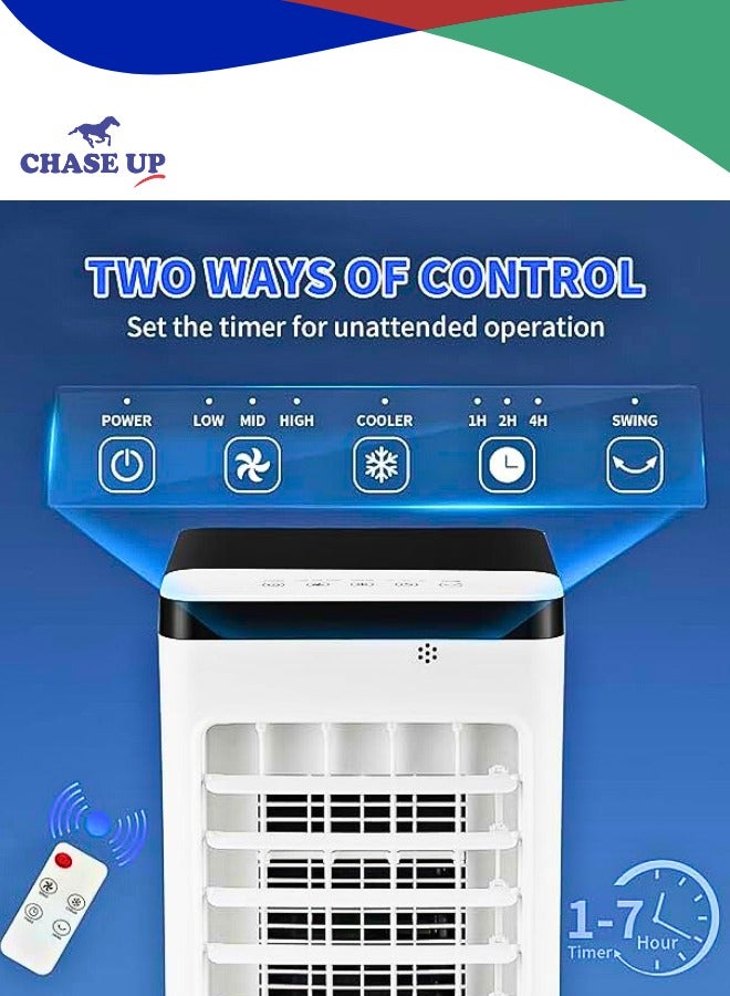 Chase Up Evaporative Air Cooler 3-in-1 Portable Cooling Fan for Summer with Timer & Remote, 3-Speed Oscillating Air Circulator Swamp Cooler, Room Personal Coolers for Bedroom Kitchen Office Indoor Use - Image 2