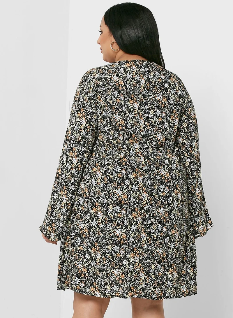 Cotton On Curve Curve Violet Long Sleeve Mini
