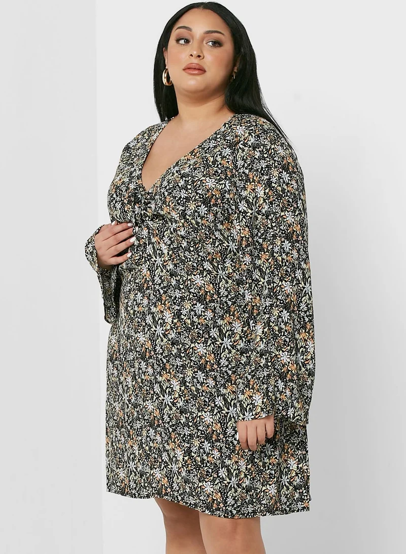 Cotton On Curve Curve Violet Long Sleeve Mini