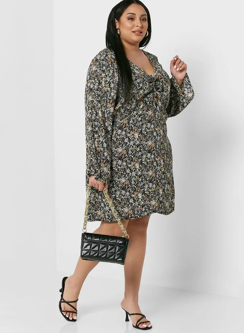 Cotton On Curve Curve Violet Long Sleeve Mini