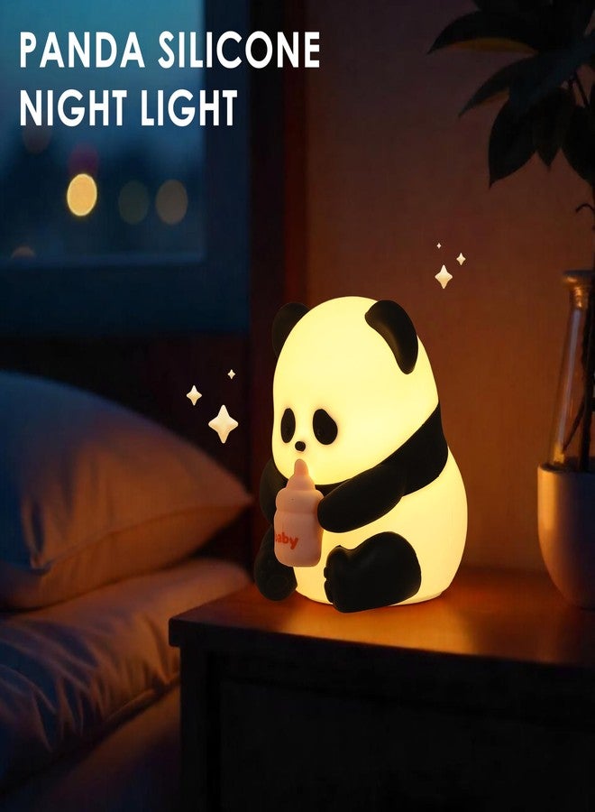الجستو مصباح ليلي على شكل زجاجة باندا من جيستو، قابل لإعادة الشحن، مصنوع من السيليكون - مصباح LED بـ 16 لونًا متغيرًا مع جهاز تحكم عن بعد | قابل لتعديل شدة الإضاءة ووظيفة مؤقت | 4 أوضاع إضاءة. مصباح ليلي لطيف لغرفة الأطفال، هدية عيد ميلاد، للأولاد والبنات. - Image 5
