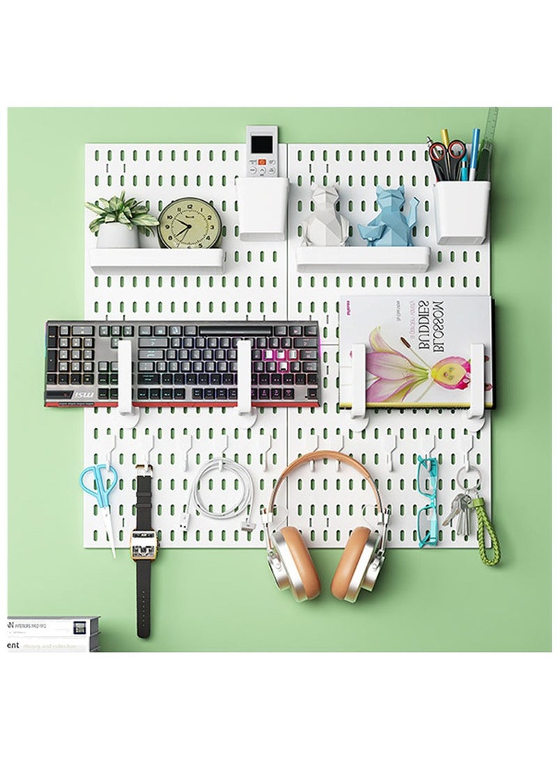 نهر قو مجموعة أدوات تنظيم الحائط من بيجبورد، لوحة ربط للعرض على الحائط، 4 قطع وحدات معلقة لمنظم الحائط، مناسبة لتخزين الحائط، تشطيب الفنون والحرف اليدوية، عرض زخرفي - Image 1