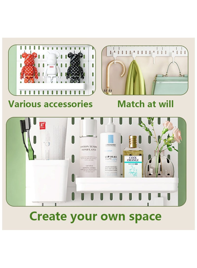 نهر قو مجموعة أدوات تنظيم الحائط من بيجبورد، لوحة ربط للعرض على الحائط، 4 قطع وحدات معلقة لمنظم الحائط، مناسبة لتخزين الحائط، تشطيب الفنون والحرف اليدوية، عرض زخرفي - Image 2