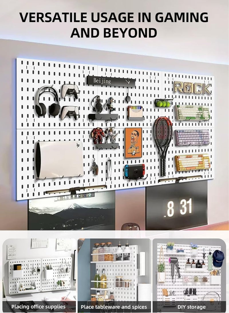 نهر قو مجموعة أدوات تنظيم الحائط من بيجبورد، لوحة ربط للعرض على الحائط، 4 قطع وحدات معلقة لمنظم الحائط، مناسبة لتخزين الحائط، تشطيب الفنون والحرف اليدوية، عرض زخرفي - Image 4