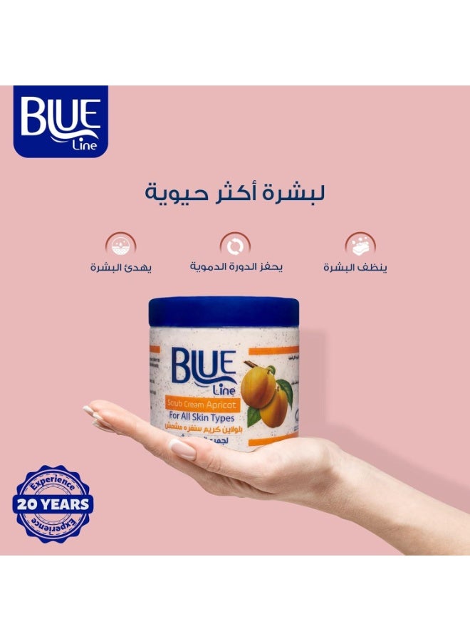 بلو لاين كريم مقشر للوجه برائحة المشمش 300 غرام - Image 2