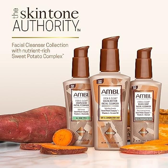 Ambi Even & Clear Purifying Charcoal Black Soap Facial Cleanser With Nutrient Rich Sweet Potato Complex | Helps Even Skin Tone | 3.5 Ounce - Image 2