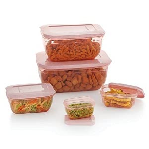 DOLIVA 5 Pcs Kitchen Food Container Meat Storage Box Fridge & Freezer Fish Storage Basket Food Container - Plastic Bowl Package Containers, 5 pcs (150 ml, 290 ml, 580 ml,1700 ml, 2700 ml/Multicolor) - Image 3
