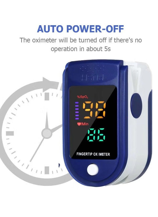 ZVEV Fingertip Pulse Oximeter LED Display Blood Oxygen Saturation & Heart Rate Monitor Fingertip SpO2 Measurement Meter for Home Outdoor Sports  - Image 4