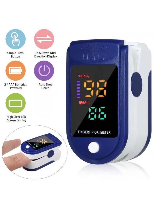 ZVEV Fingertip Pulse Oximeter LED Display Blood Oxygen Saturation & Heart Rate Monitor Fingertip SpO2 Measurement Meter for Home Outdoor Sports  - Image 5