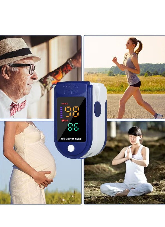 ZVEV Fingertip Pulse Oximeter LED Display Blood Oxygen Saturation & Heart Rate Monitor Fingertip SpO2 Measurement Meter for Home Outdoor Sports  - Image 2