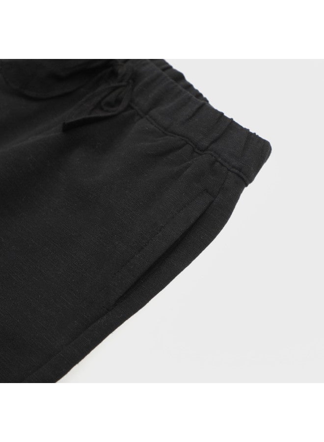 Zara kids' Minimalist Solid Color Fashion Casual Relaxed Straight Cuffed Tapered Pants - Image 5