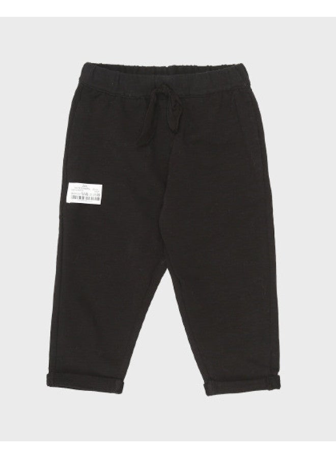 Zara kids' Minimalist Solid Color Fashion Casual Relaxed Straight Cuffed Tapered Pants - Image 1