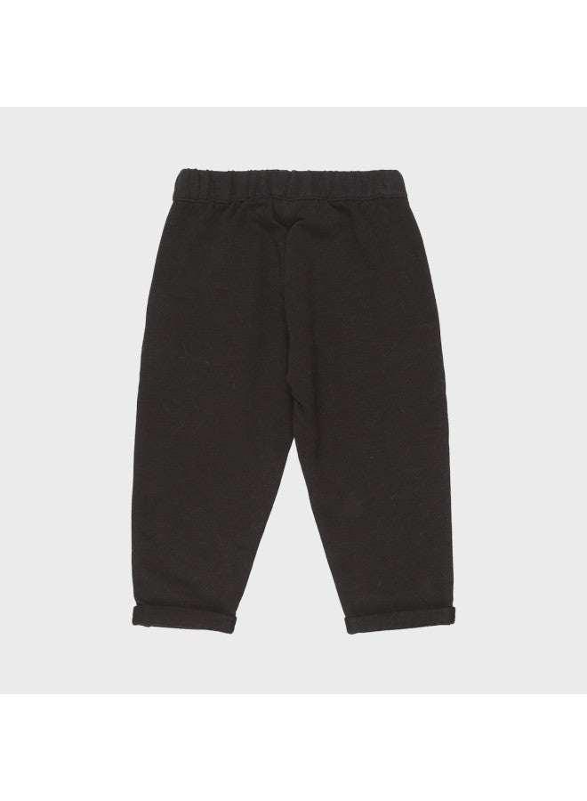 Zara kids' Minimalist Solid Color Fashion Casual Relaxed Straight Cuffed Tapered Pants - Image 3