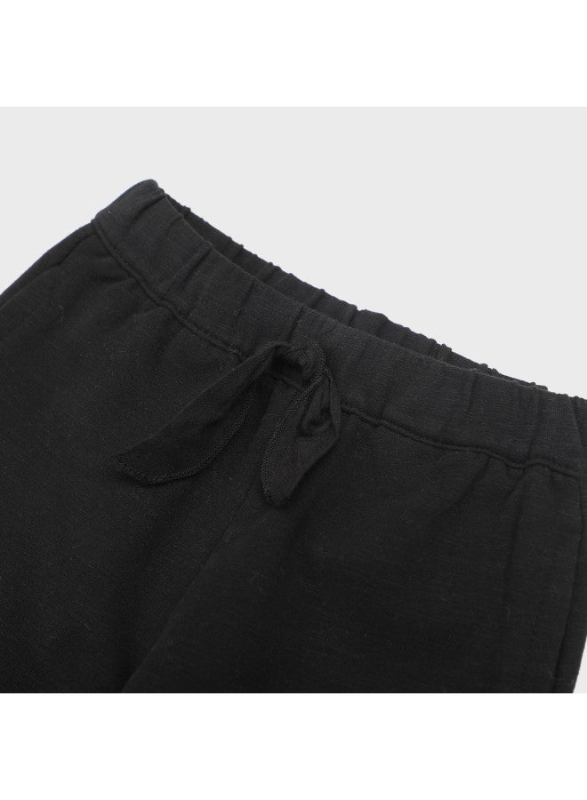 Zara kids' Minimalist Solid Color Fashion Casual Relaxed Straight Cuffed Tapered Pants - Image 4