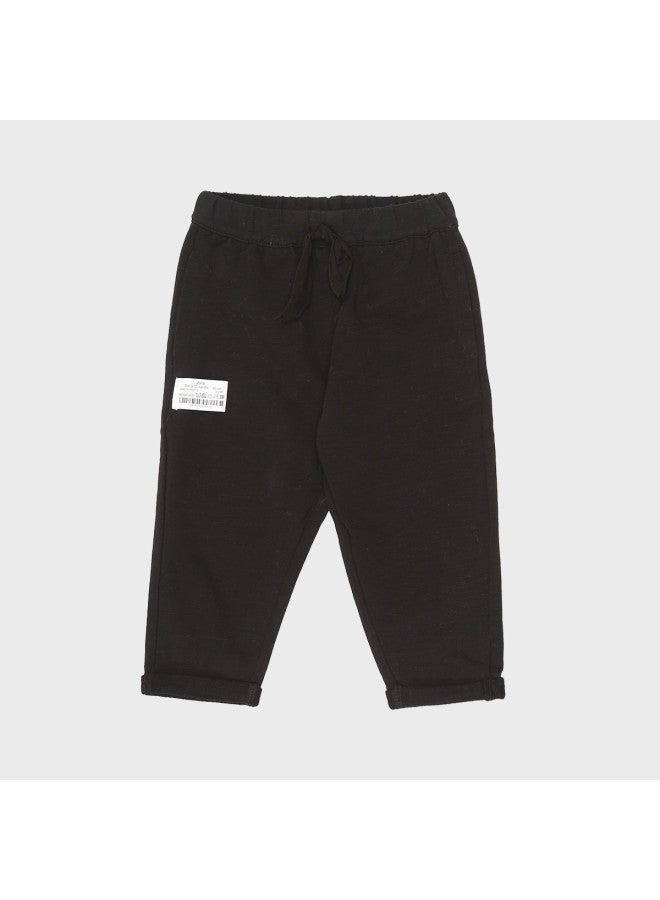 Zara kids' Minimalist Solid Color Fashion Casual Relaxed Straight Cuffed Tapered Pants - Image 2