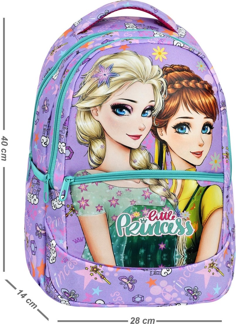 Çantaland 3-Pack Primary School Frozen Patterned, Girls Lunch Box and Pencil Case School Bag  - Image 4