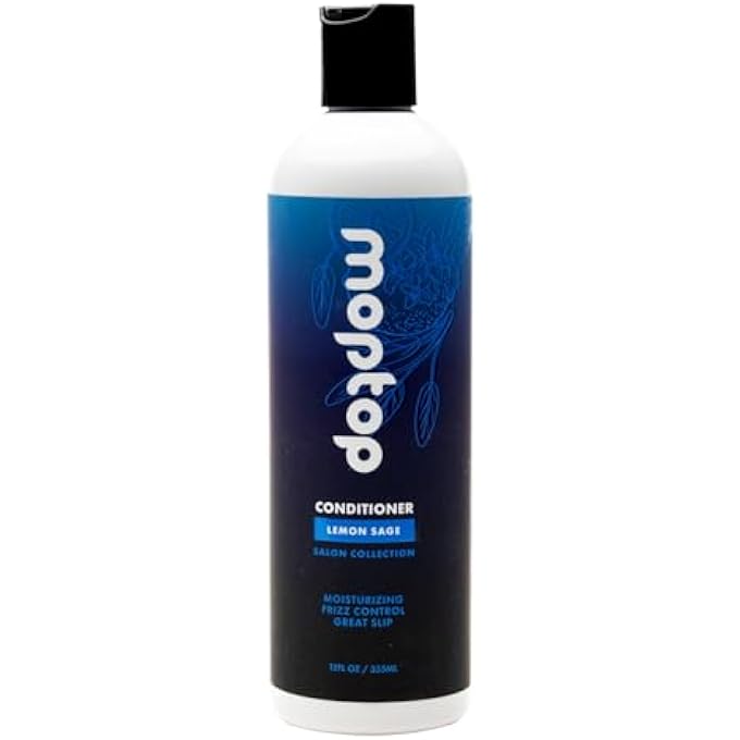 MopTop SALON DAILY CONDITIONER Â€“ COLOR SAFE SALON QUALITY HAIR MOISTURIZER TO RESTORE DRY, DAMAGED HAIR & REDUCE FRIZZ, SULFATE & PARABEN FREE HAIR CARE FOR ALL HAIR TYPES (LEMON SAGE, 12OZ) - Image 2