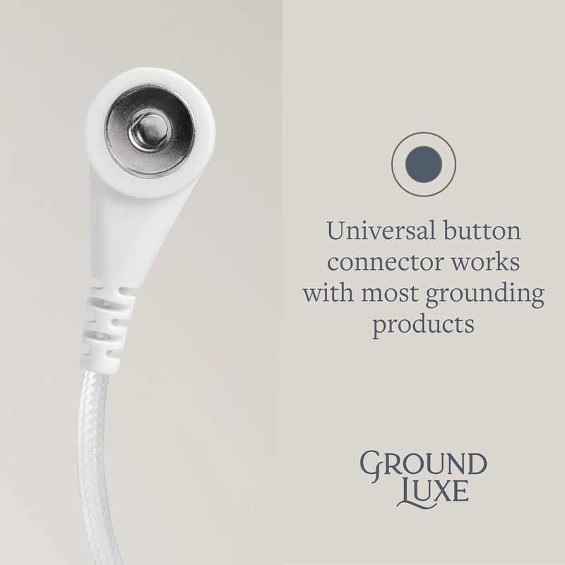 GroundLuxe Universal Grounding Cord – 15ft Replacement Cable for Grounding Sheets, Mats, Pillowcases & Earthing Devices – Connect to Outlet or Grounding Rod – Standard Snap Connection - Image 4