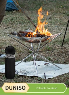 Large model Folding bonfire rack, outdoor folding firewood rack, fire burning rack, camping barbecue rack,Camping Campfire Fire Rack Backyard Heating Mesh Fire Pit Rack Folding Wood Stoves Rack Bonfire Frame