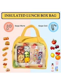 Kuber Industries Kuber Industries Insulated Kids Lunch Bag with Zip Closure & Handle | Leakproof Lunch Bag for Kids Girls & Boys | Lunchbag for Kids for School & Picnic | YJ-2-YEL | Chick Design - Yellow  - Image 5