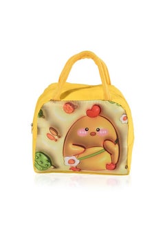 Kuber Industries Kuber Industries Insulated Kids Lunch Bag with Zip Closure & Handle | Leakproof Lunch Bag for Kids Girls & Boys | Lunchbag for Kids for School & Picnic | YJ-2-YEL | Chick Design - Yellow  - Image 1