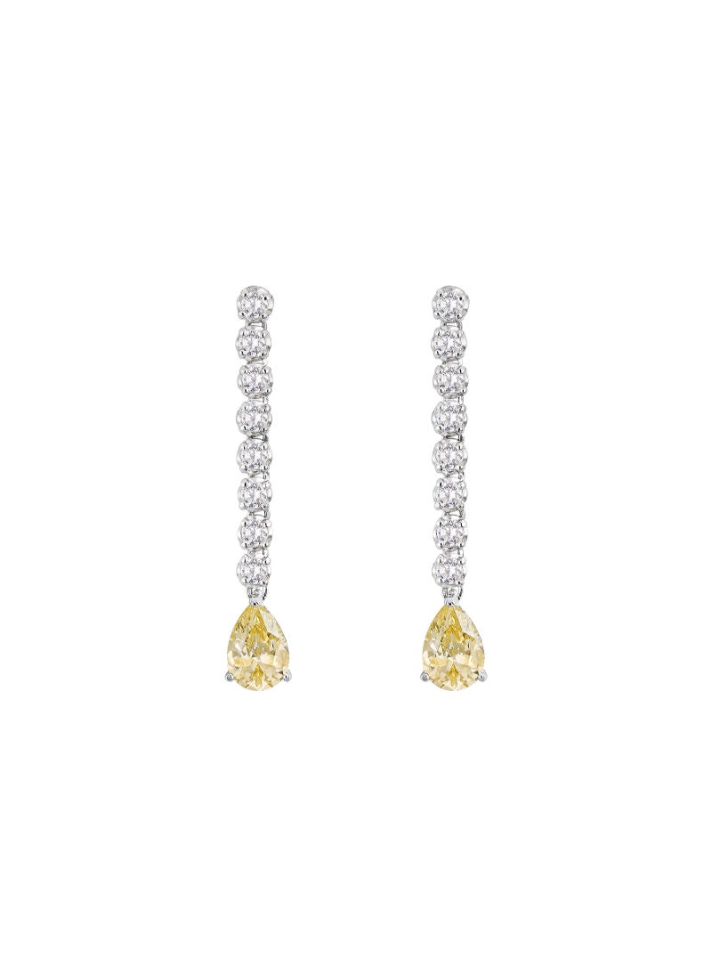 AWNL - Yellow Zircon Dangle Earrings for Women Gift for Wife - Image 1