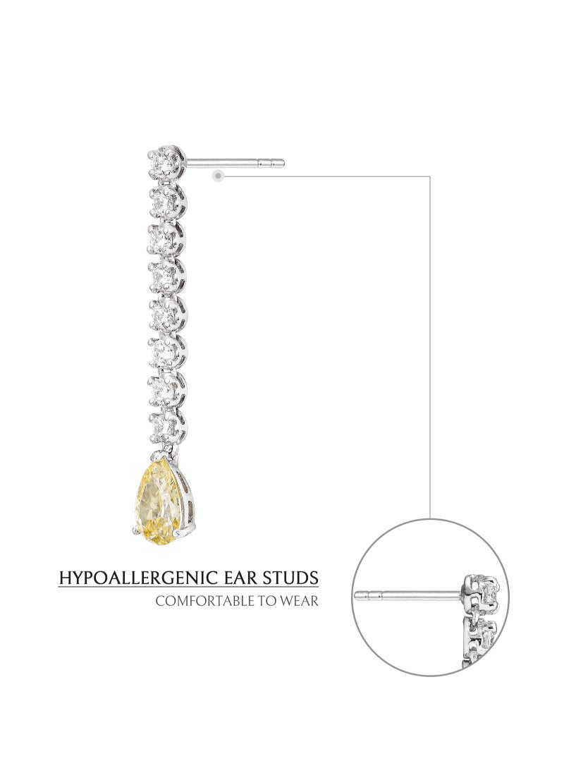 AWNL - Yellow Zircon Dangle Earrings for Women Gift for Wife - Image 1