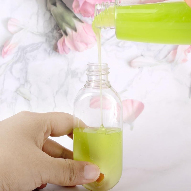 50 Travel Pack Portable Hand Sanitizer Bottles Keychain 1 oz (30 ml) Refillable Leak-proof Plastic Small Empty Bottle with Flip Portable Storage Bottle (Random Color) - Image 5