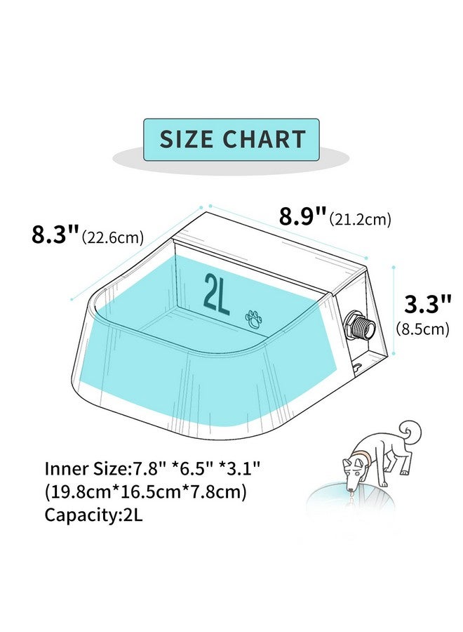 PETLESO PETLESO Automatic Dog Waterer, Automatic Water Bowl for Dogs Water Dispenser for Cats Dogs Birds Goats Chicken Outdoor Small Animals, Blue 2L  - Image 5