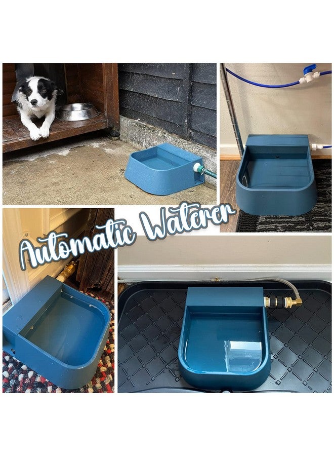 PETLESO PETLESO Automatic Dog Waterer, Automatic Water Bowl for Dogs Water Dispenser for Cats Dogs Birds Goats Chicken Outdoor Small Animals, Blue 2L  - Image 2