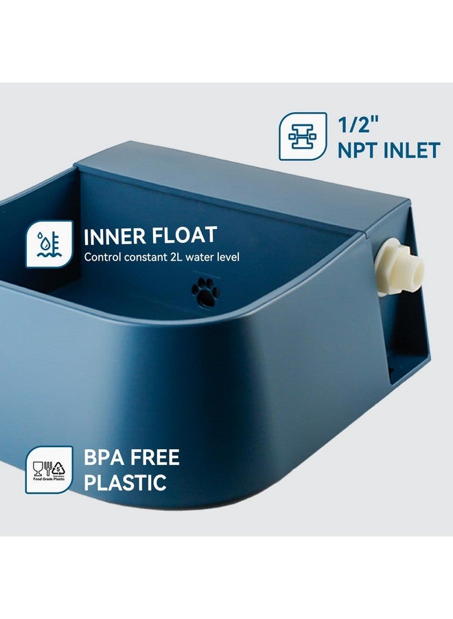 PETLESO PETLESO Automatic Dog Waterer, Automatic Water Bowl for Dogs Water Dispenser for Cats Dogs Birds Goats Chicken Outdoor Small Animals, Blue 2L  - Image 3