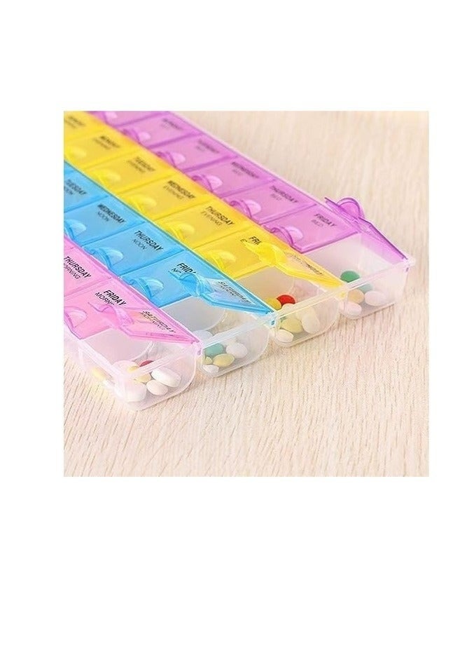 Weekly Pill Organizer Box 28 Compartment Pill Storage Box - Image 2