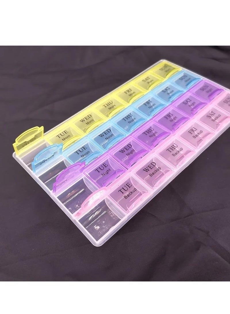 Weekly Pill Organizer Box 28 Compartment Pill Storage Box - Image 5