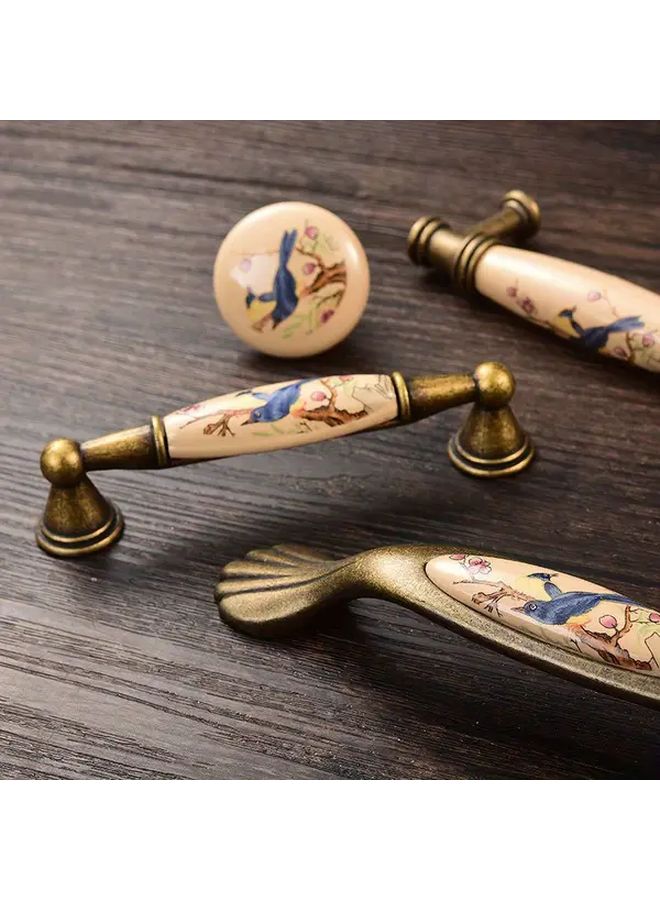 Bronze Ceramic Handle Bird Of Fortune 257 For Cabinet Wardrobe Furniture Hardware - Image 3