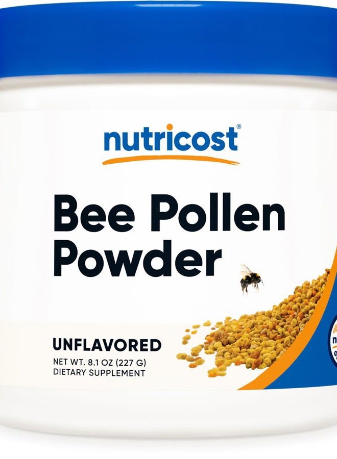 Nutricost مسحوق حبوب اللقاح من النحل (8 أونصات) (بدون نكهة) - 227 حصة، خالي من الغلوتين، غير معدل وراثيًا، مكمل غذائي نباتي - Image 1