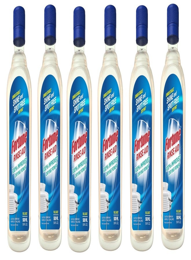 Fortune Dishwasher Rinse Aid | Pack of 6-500 ml per pack| Quick Drying & Spotless Shine | Prevents Water Spots & Calcium Deposits | For All Dishwashers - Image 1