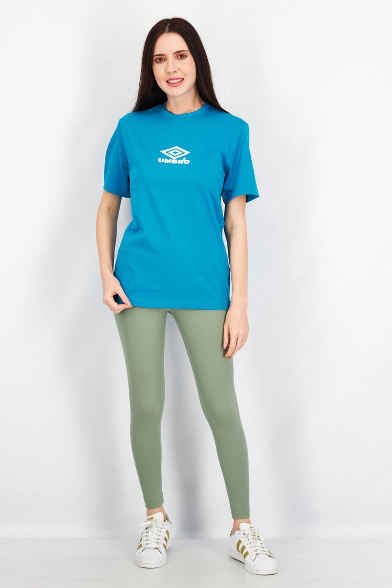 umbro Women Sportswear Fit Embroidered Logo T-Shirt, Sky Blue - Image 2