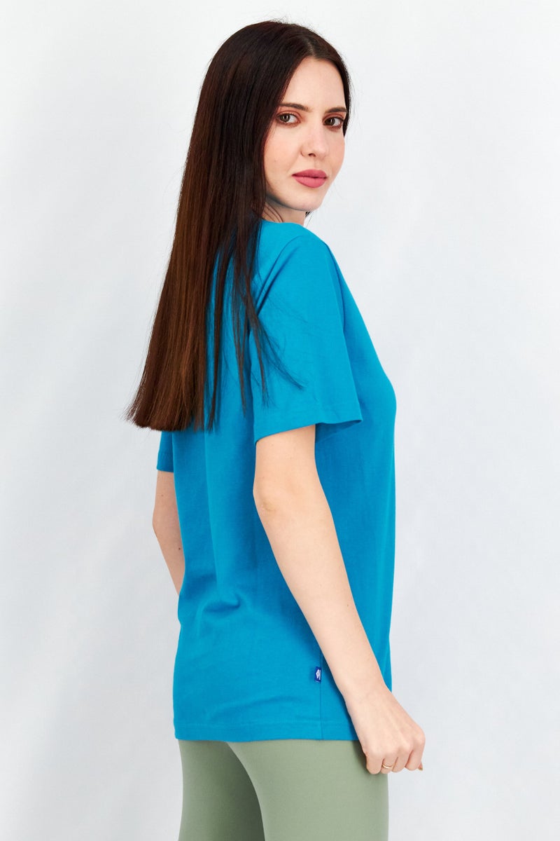 umbro Women Sportswear Fit Embroidered Logo T-Shirt, Sky Blue - Image 2
