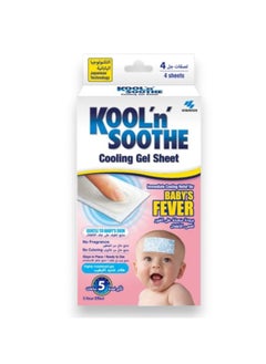 KOBAYASHI Kool n Soothe Cooling Gel Sheet, 4 Sheets 