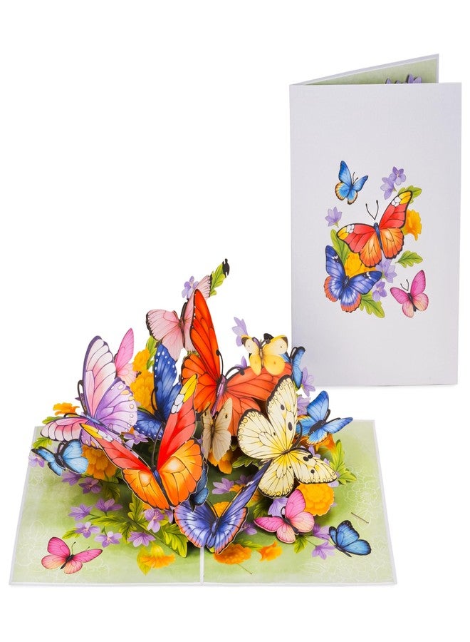 Paper Love 3D Spring Butterflies Pop Up Card, Gift for Birthday, Mother's Day, Wedding, Anniversary, Thank You, Get Well, All Occasion - 5" x 7" Cover - Includes Envelope and Note Tag - Image 5