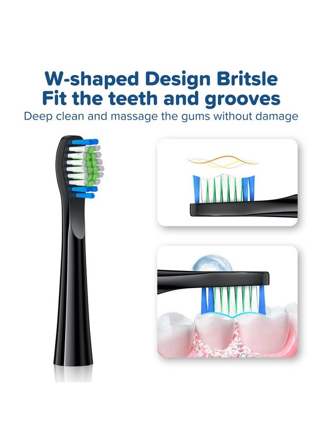 Harobey Replacement Toothbrush Heads 10 Pack Compatible with Bitvae Daily D2 Rechargeable Toothbrush, for D2 Toothbrush Heads Refills, Black - Image 3