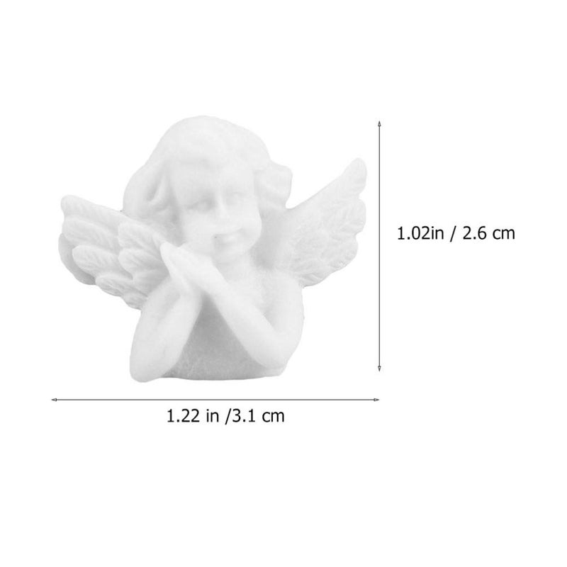 EXCEART 60Pcs Miniature Angel Figurine Mini Angel Statue Resin Embellishments Flatback Beads Charm Ornament for DIY Scrapbooking Craft Phone Case (Mixed Style) - Image 2