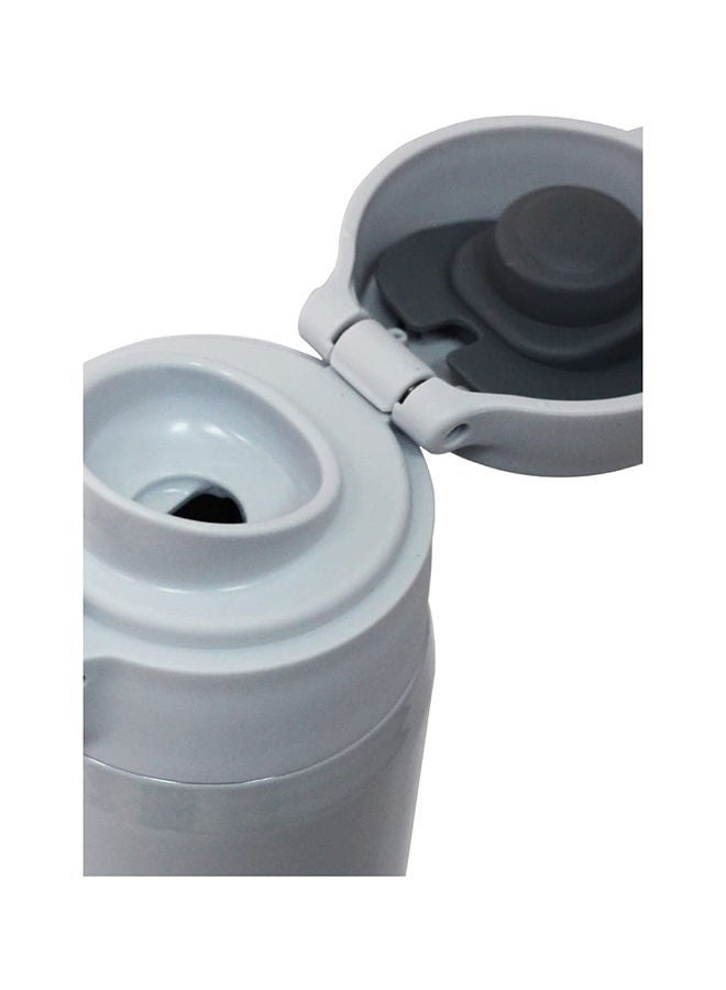 Peacock زجاجة مياه رياضية من Onetouch معزولة من الفولاذ المقاوم للصدأ ومضادة للتسرب Akm55 550 مل رمادية - Image 2